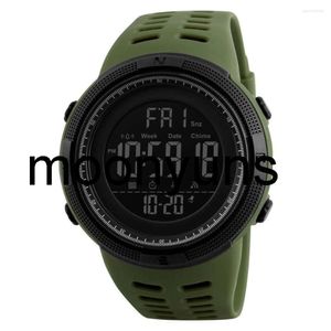 Skmei Watch Wristwatches Skmei Luxo Sports Watches Militares homens Alarme de contagem regressiva à prova d'água Relógio de pulso eletrônico LED de alta qualidade