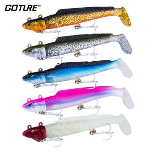 Acessórios goture luna 5pcs/lot pescando isca de nado de gabarito cauda de borracha de borracha isca macia busca 18g 21g 28g de isca de silicone tackle