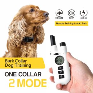 Kragen Hundetraining Rinde Collar 2 in 1 No Bark Control Halsband 800 m wiederaufladbare Hunde Elektrik
