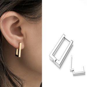 Earrings Fashion Minimalist Square Hoop Earring For Women Girls Ear Huggie Rectangle Hoops Dangle 2021 Trendy Jewelry Gifts