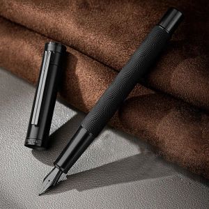 Ручки Hongdian 1860 Max Forest Fountain Pen Carbon Fiber Pen Black Ef f M nibs Школьные принадлежности офис бизнес писать чернильные ручки подарки