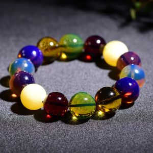 Bracelets Myanmar Amber Multi Treasure Bracelet Blue Gold Pearl Blood Red 108 Buddha Beads for Bracelets Women Spain Free Shipping Items