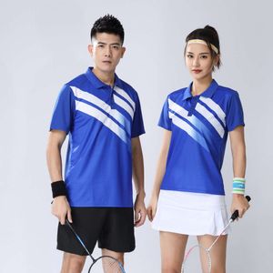 Kısa kollu badminton jersey diy yaz ekibi yaka masa tenis tişört spor giyim polo