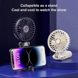 Другие приборы Electric Mini Mini Portable Handheld Fan Зарядка цифровой дисплей вентилятор для кемпинга USB складной тихий кондиционер J0423