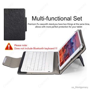Tablett PC -fodral väskor tablettfodral för 7 8 9 10,1 tum universal tablett pu läder tablett stativ för iPad funda