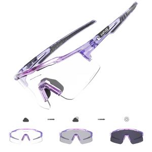 Sonnenbrille Kapvoe Photochrom Sonnenbrille Radfahren für Männer Frauen Sport Speed Road MTB Mountain Bike Fahrrad Fahrradzyklus Eyewear Goggle