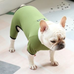 ROMPERS ROMA ROPOS FRANCOS DO BULLDOG ROPOS DE FLORES DE PAJAMAS FAT PIJAMAS A quente de quatro pernas para cachorros para cães pequenos e médios