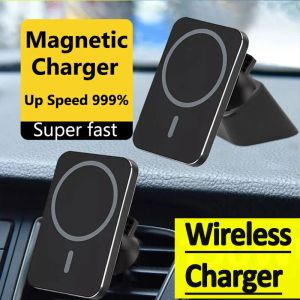 Laddare 15W biltelefonhållare trådlös laddare bilmontering magnetiska bilar trådlöst för iPhone 11 12 13 14 Pro Max Xs Xiaomi Samsung