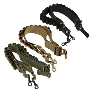 Tools Tactical Belt 12/20 GA 2 Point Ammo Sling 15 Round Shell Bandolier Holder Military Rifle Cartridge Strap Belt