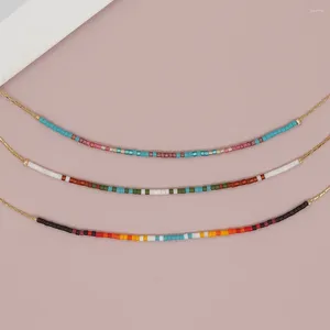 Chains Celebrity Matching Contrast Rice Beads Beaded Girlfriend Necklace Women's Light Luxury Christmas Gift