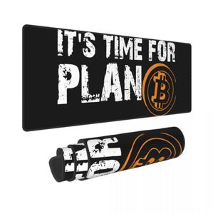 Mouse Pads Wrist Rests It039s Time For Plan B Crypto Currency Long Vintage Pad Blockchain Geek Soft Mat Rubber Keyboard Table5698053