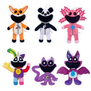 Lächelnde Critters Horror Animal Plüsch Spielzeugserie Purple Cat Doll Green Kaninchen Plüschspielzeug