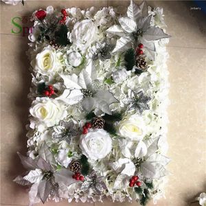 Flores decorativas SPR estilo de Natal Artificial Seda Rosa Flor de Flor de Casamento de Casamento JANTELO/PILARE Decoração do mercado doméstico