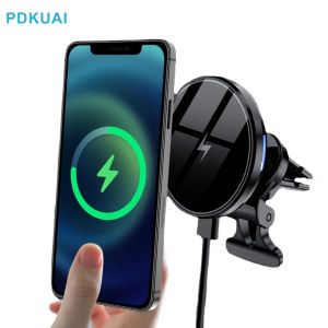 Laddare 30W Magnetic Wireless Car Charger Air Vent för iPhone 15 14 13 12 Pro Max Universal Wireless Charging Car Phone Holder Mount