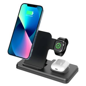 Ladegeräte 4 in 1 drahtloses Ladegerät für Airpods Pro Apple Watch 7 SE 15W Schneller Ladestand für iWatch iPhone 14 13 12 11