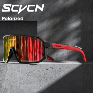 Солнцезащитные очки SCVCN Поляризованные солнцезащитные очки езды на велосипеде мужчинам спортивные очки MTB UV400 Женщины велосипедные фотохромные очки на открытых велосипедах