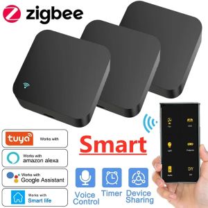 Управление Smart Zigbee IR дистанционное управление Универсальное инфракрасное инфракрасное туая Умного дома Удаленный контроллер для телевидения DVD AC работает для Alexa Google Home