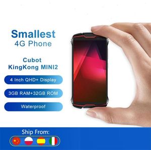 Cubot Kingkong Mini2 Smartphone 4 polegadas QHD SLIECT Impermeável 4G LTE Dualsim Android 10 3GB32GB 13MP Câmera Mini CellPhone8874526