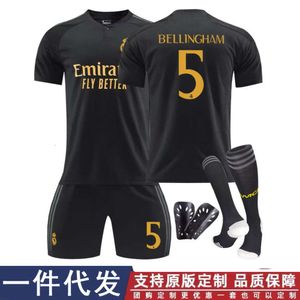 Soccer Jerseys 24 Real Madrid 2 Away Black Bellingham 5 Jersey Set Madrid 10 Jersey Football Jersey