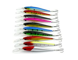 Hengjia 100PCS CRANKBAITS釣りルアーベイト釣りタックルフローティングトラウトミノー10色10 5CM 9 5G 6フック105mm最高品質M4331046