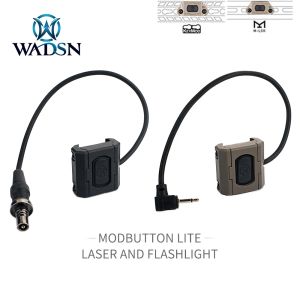 Lights Wadsn Tactical Remote Dual Pressure Switch Modbutton for Sf M300 M600 Weapon Light Airsoft Dbal Peq15 Fit Keymod Mlok Picatinny