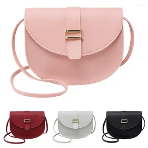 Сумки на плече Bolsos Mujer de Marca Famosa 2024 Fashion Women Mini Solid Color Полукругальная сумка с перекрестным телефона.