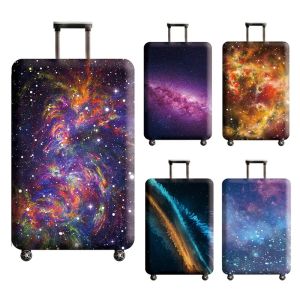 Accessories Nebula Space Washable Luggage Cover Protector Stars Galaxy Thickened Suitcase Protective Cover for 18/24/28/32 Inch Travel Case