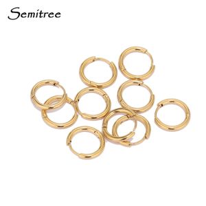 Orecchini 10pcs 304 Acciaio inossidabile Orecchini a cerchio 2 mm Women Orecchini uomini Punk Hiphop Bijoux Gifts Gioielli Fashion Huggie Wholesale