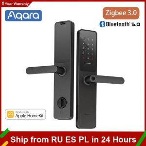 Control Aqara A100 Pro Smart Door Lock Zigbee Fingerprint Lock Fit For Bluetooth Homekey Password NFC Unlock Apple HomeKit Smart Home