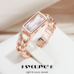 Bande Syoujyo Shiny Big Size Natural Zircone Ring per donne 585 Rose Gold Gold Luxuria Fine Gioielli Regalo per le vacanze