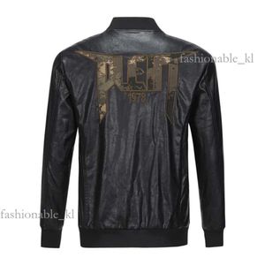 Philipp Plain Designer High Quality Luxury Fashion Men's PP Skull Embroidery Leather Fur Jacket Thick Baseball Collar Jacket Coat Simulation 626