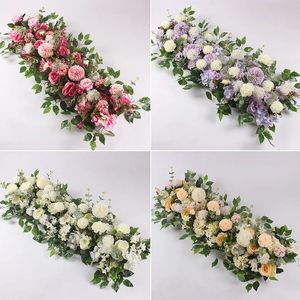 50/100 cm Silk Peonies Rose Artificial Flower Diy Wedding Wall Arrangement Supplies Floral Marriet Iron Arch Backdrop Row Decor 240416