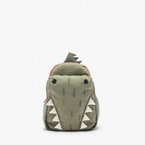 Bags bolsas escolares meninos e meninas de novas fofas de backpack de backpack de crocodilo verde de crocodilo