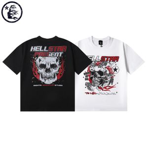 SS24 Summer Hellstar T50 Mens Tshirts 240g Double Yarn Fabric Printing Process Man Kort t-shirt Storlek M L XL 2XL 3XL