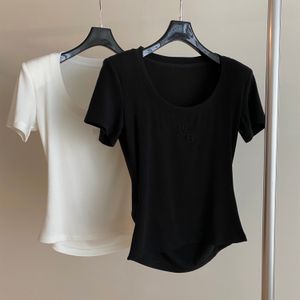 Designer Women's T-shirt Embroidery Letter Logo Skeleton Design Spring Summer Women's Slim Short Sleeve Tops Clothes