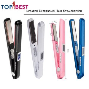 Irons 2020 New Ultrasonic Infrared Hair Iron Lcd Display Hairs Flat Iron Straighteners Care Treatment Styling Tools