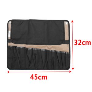 Armazenamento de moda de moldura de cafeteira de capa portátil bolsa de faca bolsa de transporte de estojo de cozinha ferramenta de cozinha bolsa de armazenamento portátil 10 bolsos Jardim doméstico