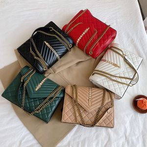 RU High Capacity Fashion Retro Luxury Designer Chain Handbag Casual Dams Leather Messenger Womens Shoulder Bags