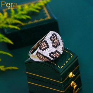 Bands Pera Sexy Unusual Jewelry Leopard Print Multicolor Cubic Zirconia Filled Wedding Bands Rings for Friends Women Jewelry Gift R218