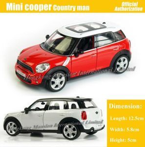 136 Skala Diecast Alloy Metal Car CAR do MINI Cooper S Counthman Collection Model Pull Back Toys Car RedwhiteblackBlue4449768