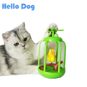 おもちゃバードケージサウンド面白い猫のおもちゃ猫の注意を引く面白いタンブラーパズルバードインタラクティブスイングチェイシングペットアクセサリー