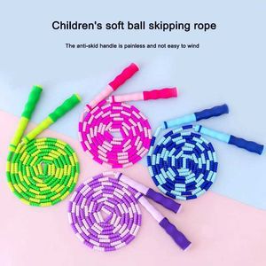 Jump Ropes 1 creative soft TPU bead jump rope nylon jump rope indoor exercise and fitness training equipment for adults and children Y240423