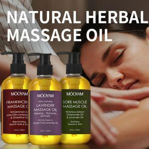 Massage Körperöl Aromatherapie Lavendel Essenz Öl Reparatur Haut Gesichtsbehörde Spa Feuchtigkeitsfeuchtigkeitsspflanze Öl Cellulite Massageöl