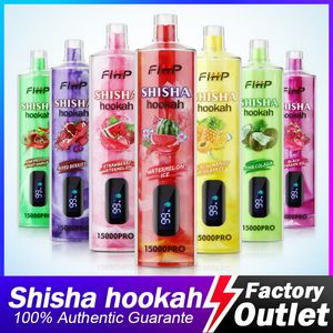 Original FIHP shisha hookah puff 15000pro 12000 10000 9000 vapes disposable puff 15k 12k 10k 9k vapers Rechargeable battery Puff vaper Displayable puffs vape