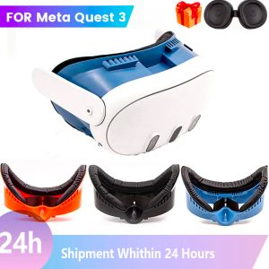 Brille PU Leder Ersatzweiterung geformte Gesichtsschnittstellenhalterung für Meta Quest 3 atmungsaktives Schweißschutz -Gesichtsblock VR Accessoires