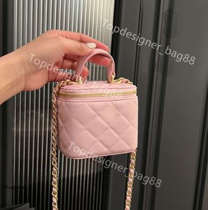 Schulter Mini Kosmetikbeutel Einkaufstasche rosa Make -up -Beutel Qualität Toilettenartikel Beutel Aufbewahrung Handtasche Luxushüllen Ketten Schultergurt Kreuzkörper Brieftasche xxz