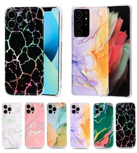 Luxury Laser Marble IMD CASE SUCKSURT Telefonfodral för iPhone 13 12 11 Pro Max Samsung S22 S21 Note20 Plus Ultra S21FE S20FE A51 1405961