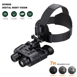 Kameror NVG Night Vision Binoculars for Helm Head Montered 4 Color Image 200M Range Darkness Nedye 3D Display Night Vision Goggles