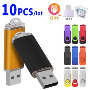 Drives 10pcs/Lot USB 2.0 USB -флэш -накопитель Flash Flash Memorme Card 32 ГБ Pendrive 64GB USB Stick 4GB 8GB 16GB Memory Stick U Бес бесплатно