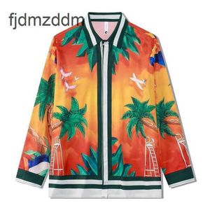 Projektantka mody Męska i damska koszula plażowa koszulka z długim rękawem z cyfrowym nadrukiem Zachód Sunset Lose Trendy Card Cardigan